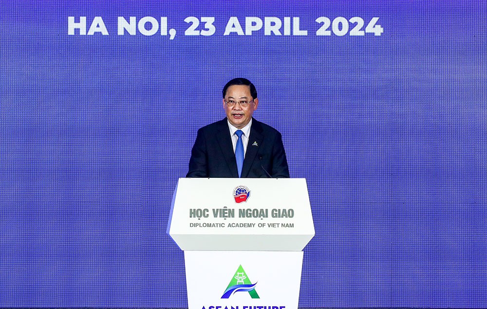 Thủ tướng Lào Sonexay Siphandone phát biểu tại lễ khai mạc Diễn đàn. (Ảnh: Đức Thanh) Thủ tướng Lào Sonexay Siphandone phát biểu tại lễ khai mạc Diễn đàn. (Ảnh: Đức Thanh)