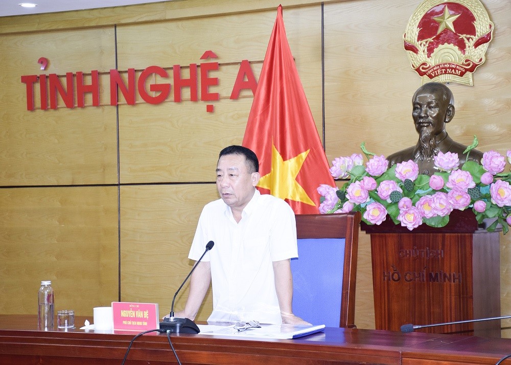 Phó chủ tịch UBND tỉnh Nguyễn Văn Đệ phát biểu chỉ đạo tại cuộc họp Phó chủ tịch UBND tỉnh Nguyễn Văn Đệ phát biểu chỉ đạo tại cuộc họp
