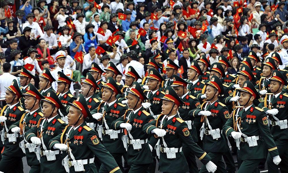 Khối sĩ quan Lục quân đại diện cho binh chủng hợp thành Quân đội nhân dân Việt Nam.