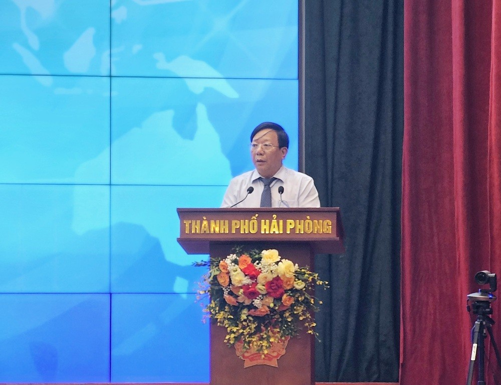 Ông Nguyễn Đức Thọ, Phó chủ tịch UBND TP. Hải Phòng phát biểu tại Diễn đàn. Ảnh: Thanh Sơn Ông Nguyễn Đức Thọ, Phó chủ tịch UBND TP. Hải Phòng phát biểu tại Diễn đàn. Ảnh: Thanh Sơn