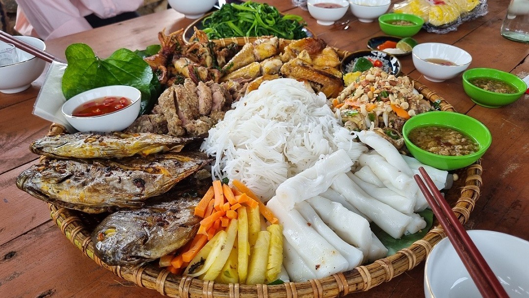 Các món ăn đậm bản sắc người Sán Chỉ. Ảnh: Thanh Tân