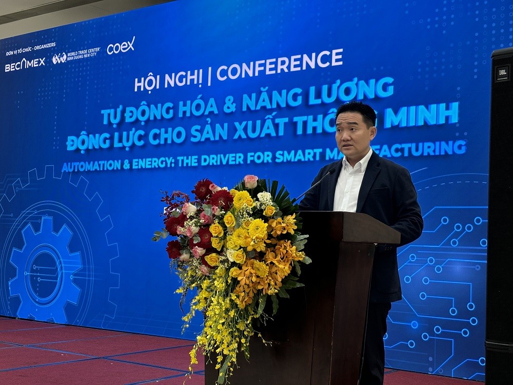 Phó giám đốc Sở Công thương Bình Dương Nguyễn Trường Thi khẳng định luôn tạo điều kiện cho doanh nghiệp trong phát triển tự động hóa hoạt động sản xuất. Ảnh: Gia Hân Phó giám đốc Sở Công thương Bình Dương Nguyễn Trường Thi khẳng định luôn tạo điều kiện cho doanh nghiệp trong phát triển tự động hóa hoạt động sản xuất. Ảnh: Gia Hân