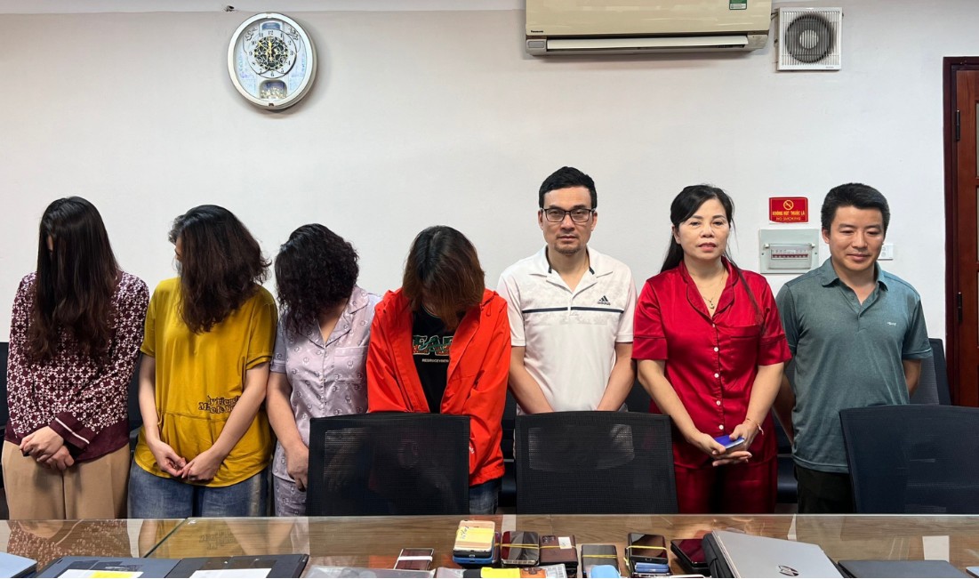 Các đối tượng bị cơ quan Công an khởi tố. Ảnh: Công an Hà Nội Các đối tượng bị cơ quan Công an khởi tố. Ảnh: Công an Hà Nội