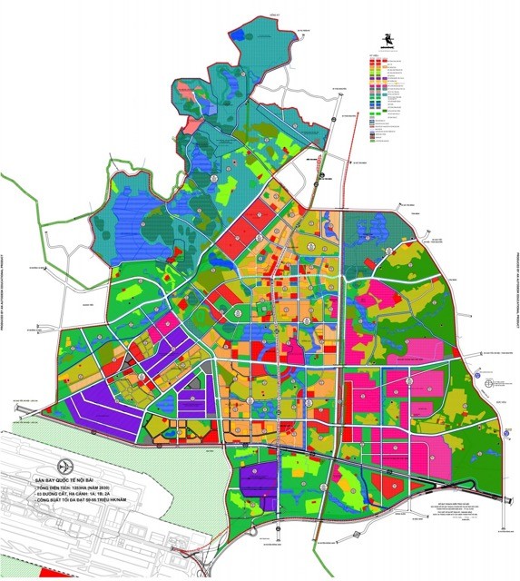 Quy hoạch chung đô thị vệ tinh Sóc Sơn đến năm 2030. Ảnh: Bộ Xây dựng Quy hoạch chung đô thị vệ tinh Sóc Sơn đến năm 2030. Ảnh: Bộ Xây dựng