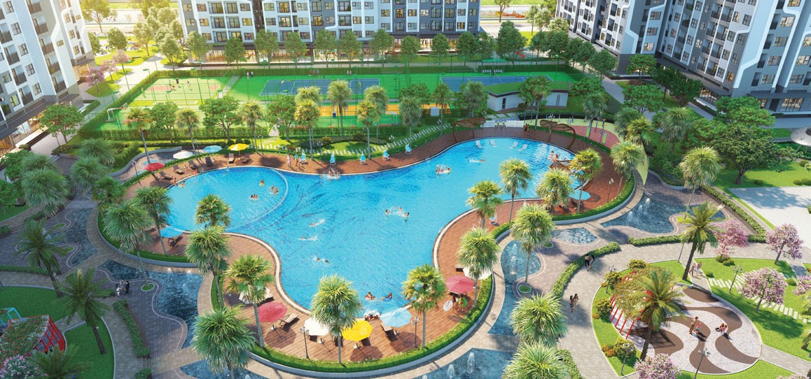 Bể bơi phong cách nhiệt đới theo tiêu chuẩn Olympic Bể bơi phong cách nhiệt đới theo tiêu chuẩn Olympic