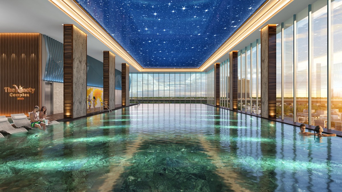 Bể bơi vô cực ngay trong cùng tòa nhà giúp tái tạo năng lượng sau ngày dài làm việc Bể bơi vô cực ngay trong cùng tòa nhà giúp tái tạo năng lượng sau ngày dài làm việc