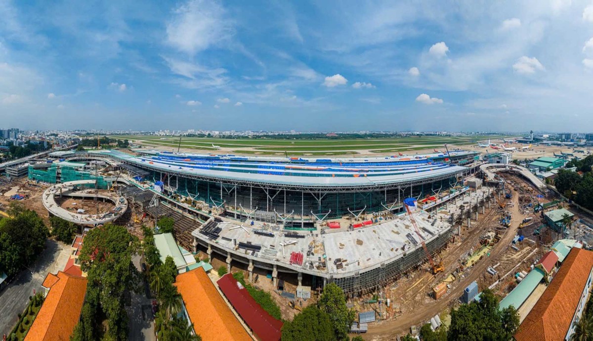 Toàn cảnh nhà ga T3, đang được các nhà thầu lên các phương án rút ngắn tiến độ để về đích trước thời hạn.