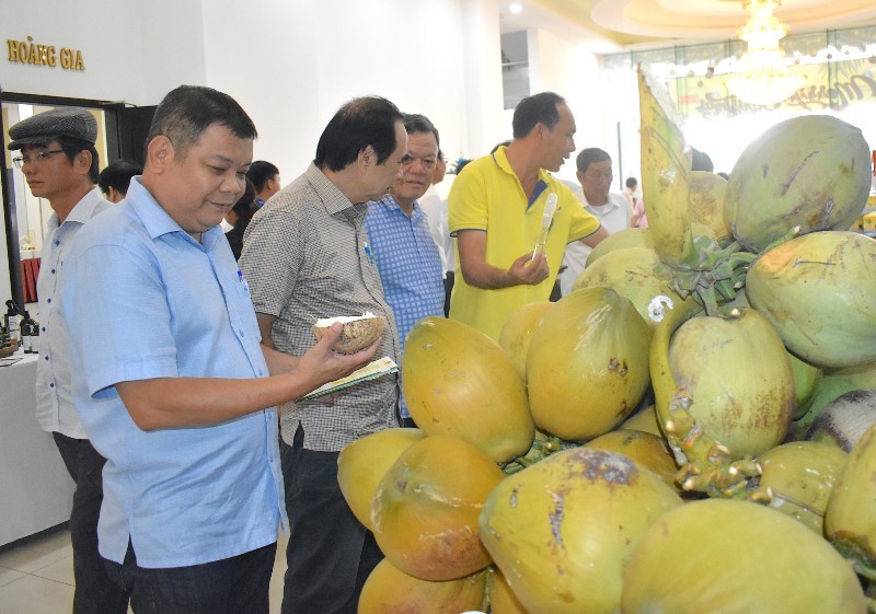 Nhiều hoạt động kết nối giao thương diễn ra tại diễn đàn &quot;Kết nối sản xuất và tiêu thụ sản phẩm dừa&quot;. Ảnh: Nông nghiệp Việt Nam.