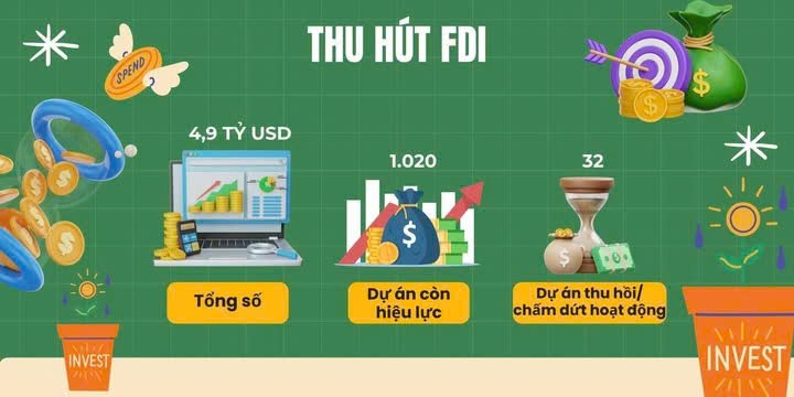 Hải Phòng thu hút 4,9 tỷ USD vốn đầu tư nước ngoài năm 2024. Nguồn: Cục Thống kê TP. Hải Phòng.
