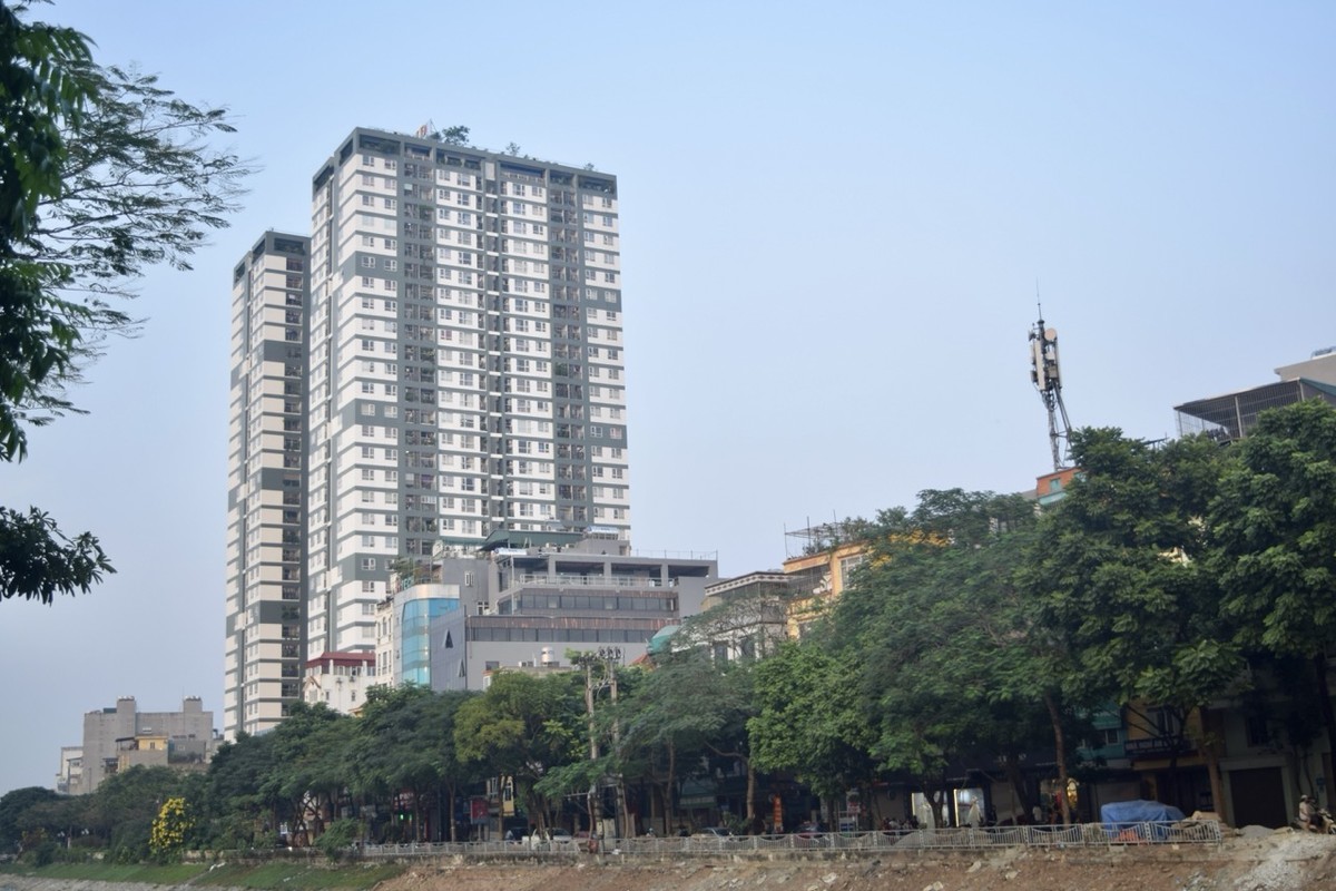 Các căn hộ chung cư tại Riverside Garden đang được rao bán với giá 60 - 65 triệu đồng/m2. Ảnh: Thanh Vũ