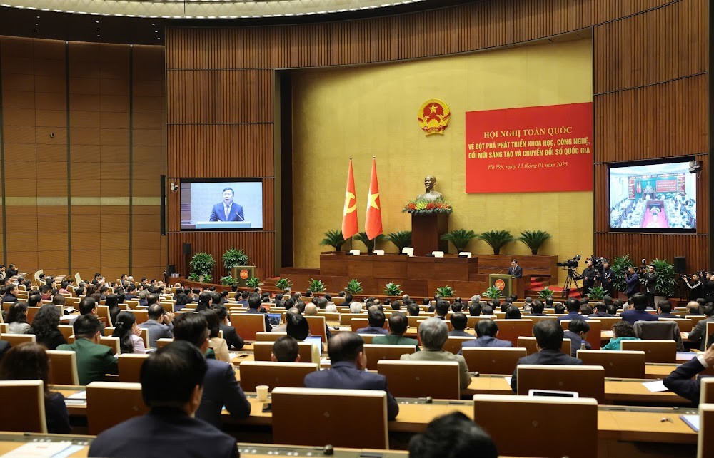 Hội nghị toàn quốc về đột phá phát triển khoa học, công nghệ, đổi mới sáng tạo và chuyển đổi số quốc gia. Hội nghị toàn quốc về đột phá phát triển khoa học, công nghệ, đổi mới sáng tạo và chuyển đổi số quốc gia.