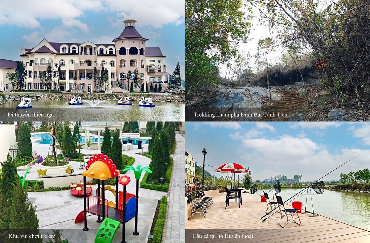 Các hoạt động vui chơi giải trí ngoài trời vô cùng hấp dẫn như đi thuyền thiên nga, đi bộ leo núi trekking khám phá đỉnh Bát Cảnh Tiên, khu vui chơi cho trẻ em, câu cá… phù hợp cho các hoạt động tập thể gia đình, các sự kiện quan trọng của tổ chức, doanh nghiệp Các hoạt động vui chơi giải trí ngoài trời vô cùng hấp dẫn như đi thuyền thiên nga, đi bộ leo núi trekking khám phá đỉnh Bát Cảnh Tiên, khu vui chơi cho trẻ em, câu cá… phù hợp cho các hoạt động tập thể gia đình, các sự kiện quan trọng của tổ chức, doanh nghiệp
