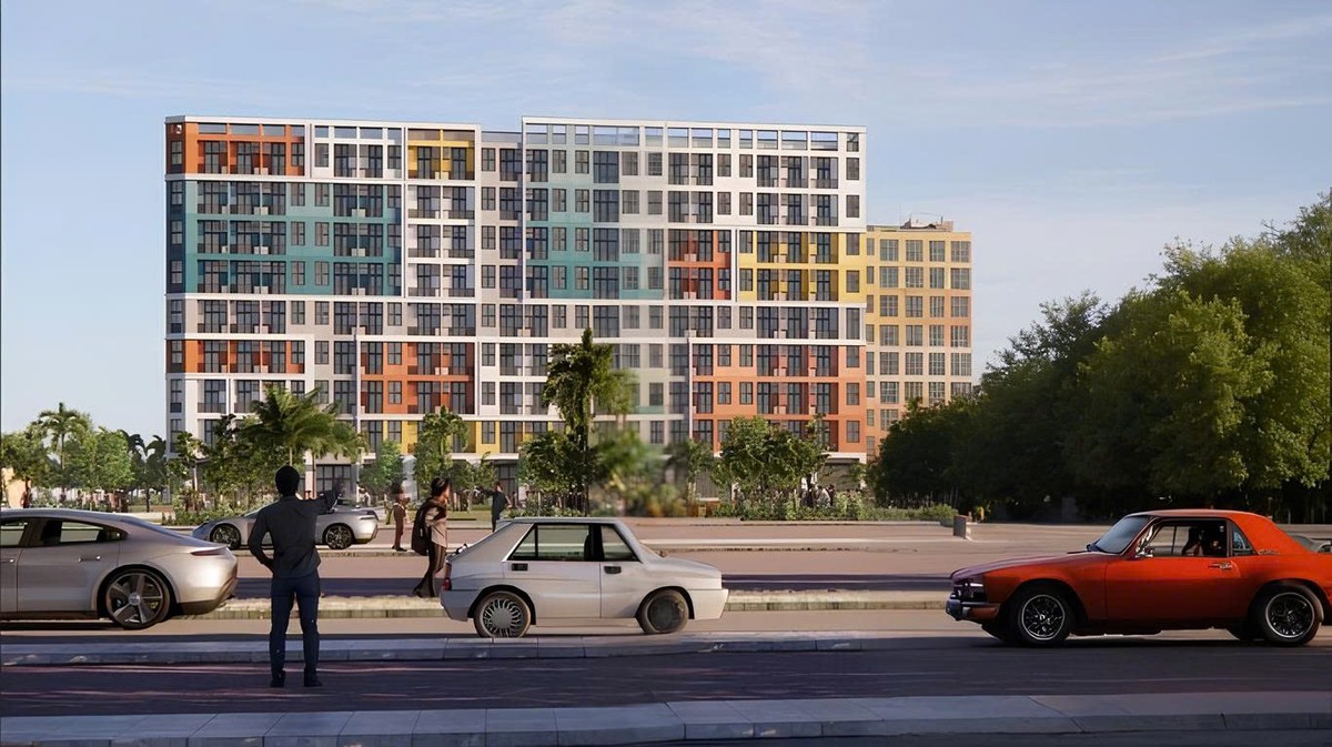 Phối cảnh một tòa nhà ở xã hội được xây dựng tại Phủ Lý, Hà Nam Phối cảnh một tòa nhà ở xã hội được xây dựng tại Phủ Lý, Hà Nam