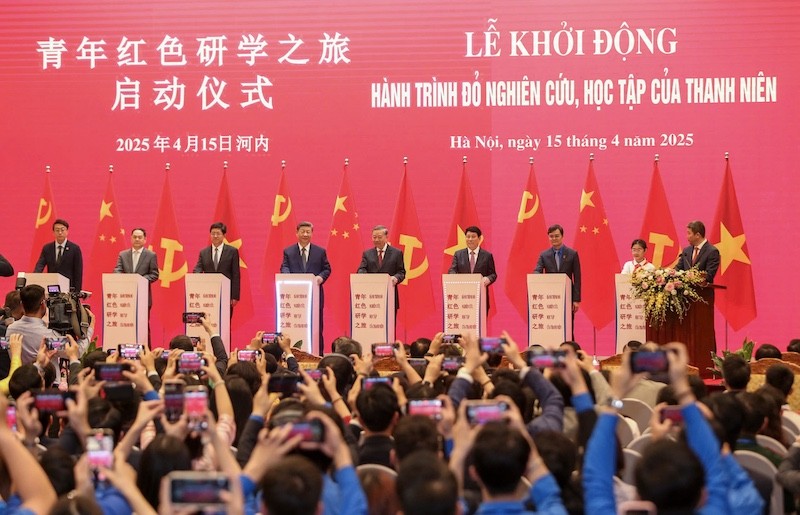 Lễ khởi động cơ chế hợp tác đường sắt Việt Nam - Trung Quốc. Ảnh: Đức Thanh