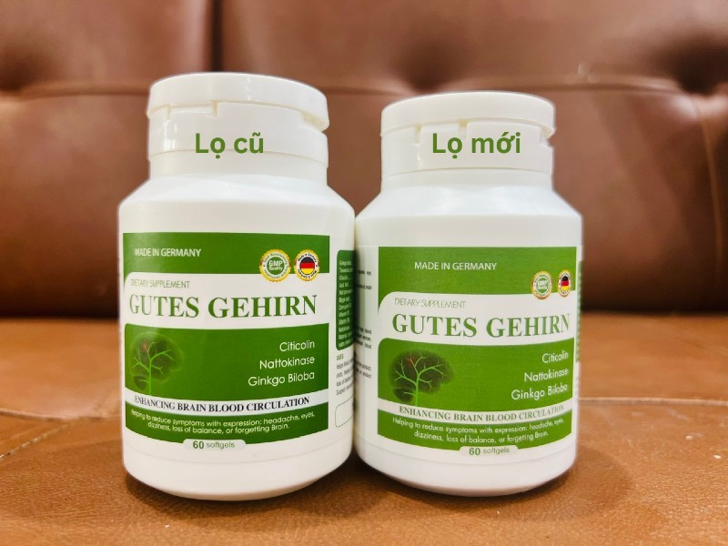 Trong ảnh này, dòng chữ “Enhancing brain blood circulation” (tạm dịch: tăng cường tuần hoàn máu) của lọ cũ in màu đen, lọ mới in màu xanh. Trong ảnh này, dòng chữ “Enhancing brain blood circulation” (tạm dịch: tăng cường tuần hoàn máu) của lọ cũ in màu đen, lọ mới in màu xanh.
