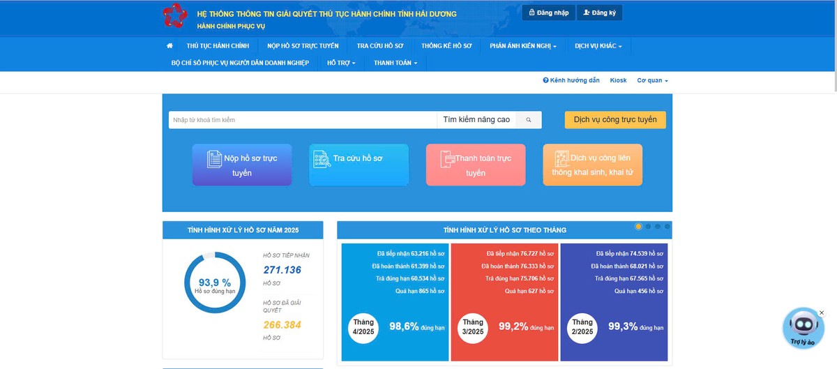 Ứng dụng trợ lý ảo được Sở Khoa học và Công nghệ Hải Dương đưa vào sử dụng để thực hiện trò chuyện, hỗ trợ giải quyết thủ tục hành chính trực tuyến.