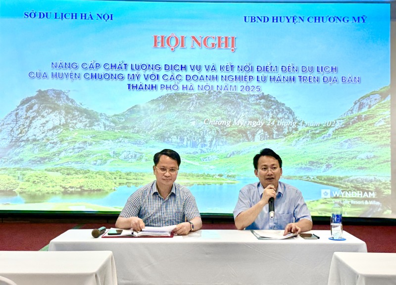 Lượng khách du lịch đến huyện Chương Mỹ tăng trung bình khoảng 15%/năm. Ảnh: Hồng Hạnh.