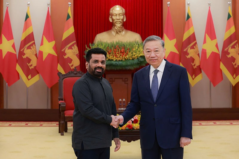 Tổng Bí thư Tô Lâm tiếp Tổng thống Sri Lanka Anura Kumara Dissanayaka. Ảnh: Đức Thanh