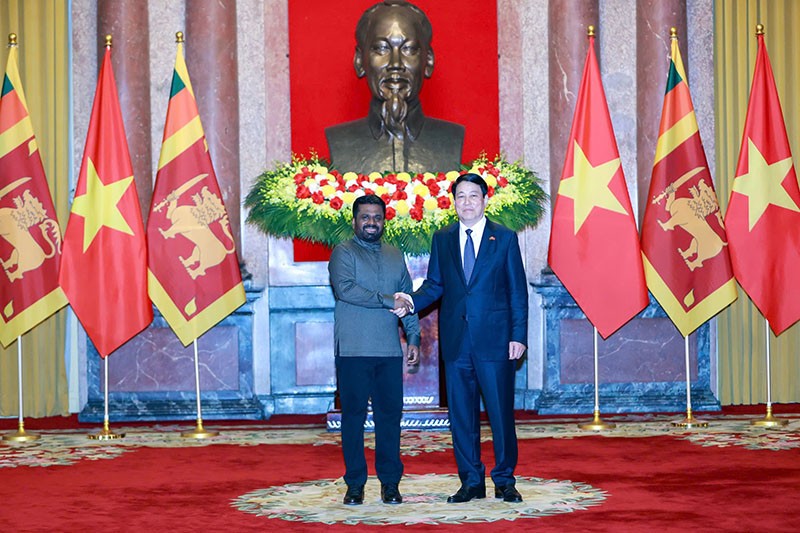 Chủ tịch nước Lương Cường và Tổng thống Sri Lanka Anura Kumara Dissanayaka.