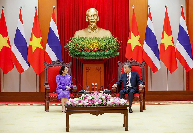 Tổng Bí thư Tô Lâm đã tiếp Thủ tướng Thái Lan Paetongtarn Shinawatra. Ảnh: Đức Thanh Tổng Bí thư Tô Lâm đã tiếp Thủ tướng Thái Lan Paetongtarn Shinawatra. Ảnh: Đức Thanh