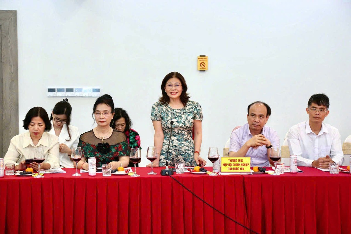Bà Nguyễn Thị Thanh Hà, Chủ tịch Hiệp hội Doanh nghiệp tỉnh Hưng Yên chia sẻ