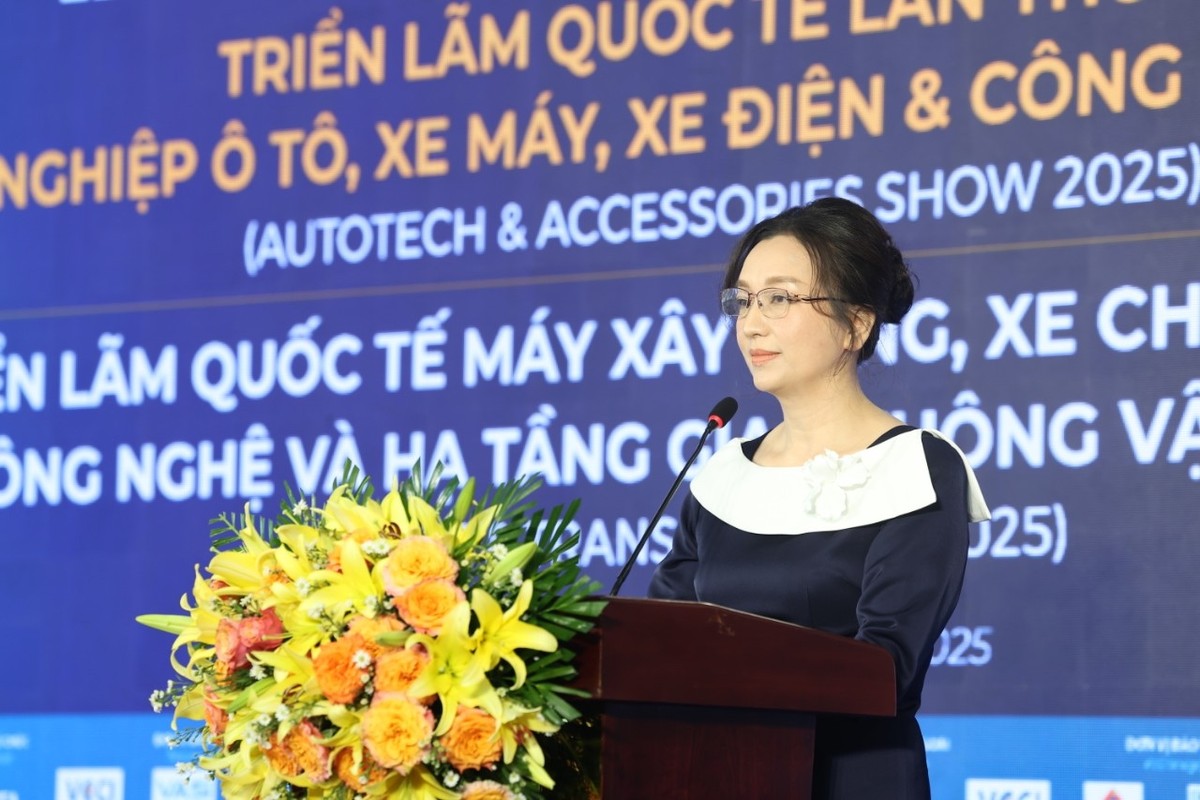 Bà Nguyễn Minh Ngọc, Chủ tịch Công ty cổ phần Hội chợ và xúc tiến thương mại Á Châu (ATFA) tại lễ khai mạc.