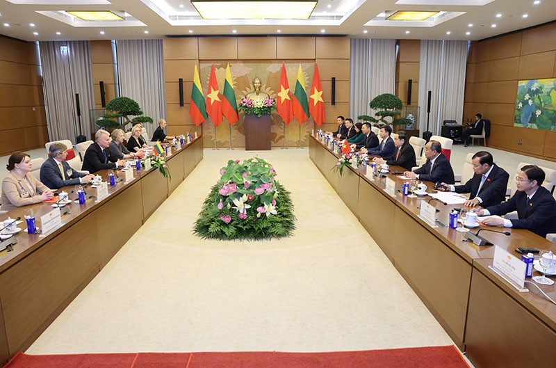 Chủ tịch Quốc hội Trần Thanh Mẫn hội kiến Tổng thống Cộng hòa Lithuania Gitanas Nauseda. Ảnh: Đức Thanh. Chủ tịch Quốc hội Trần Thanh Mẫn hội kiến Tổng thống Cộng hòa Lithuania Gitanas Nauseda. Ảnh: Đức Thanh.