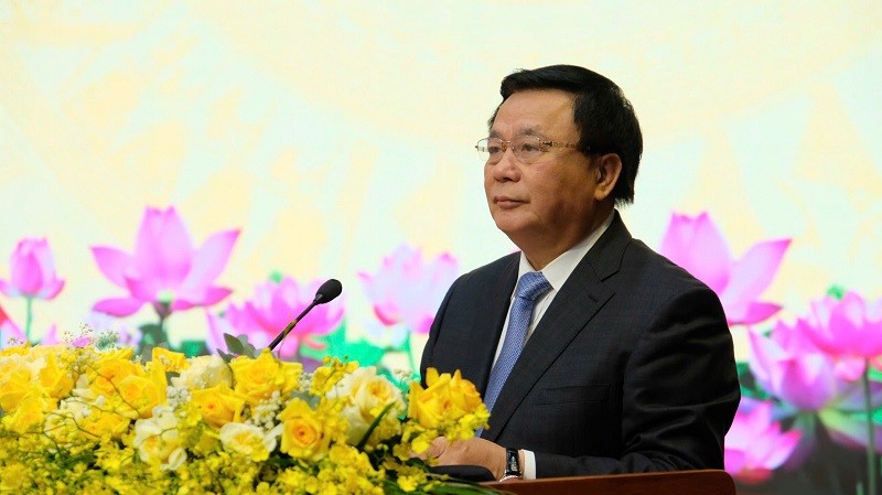 Ông Nguyễn Xuân Thắng phát biểu tại lễ công bố