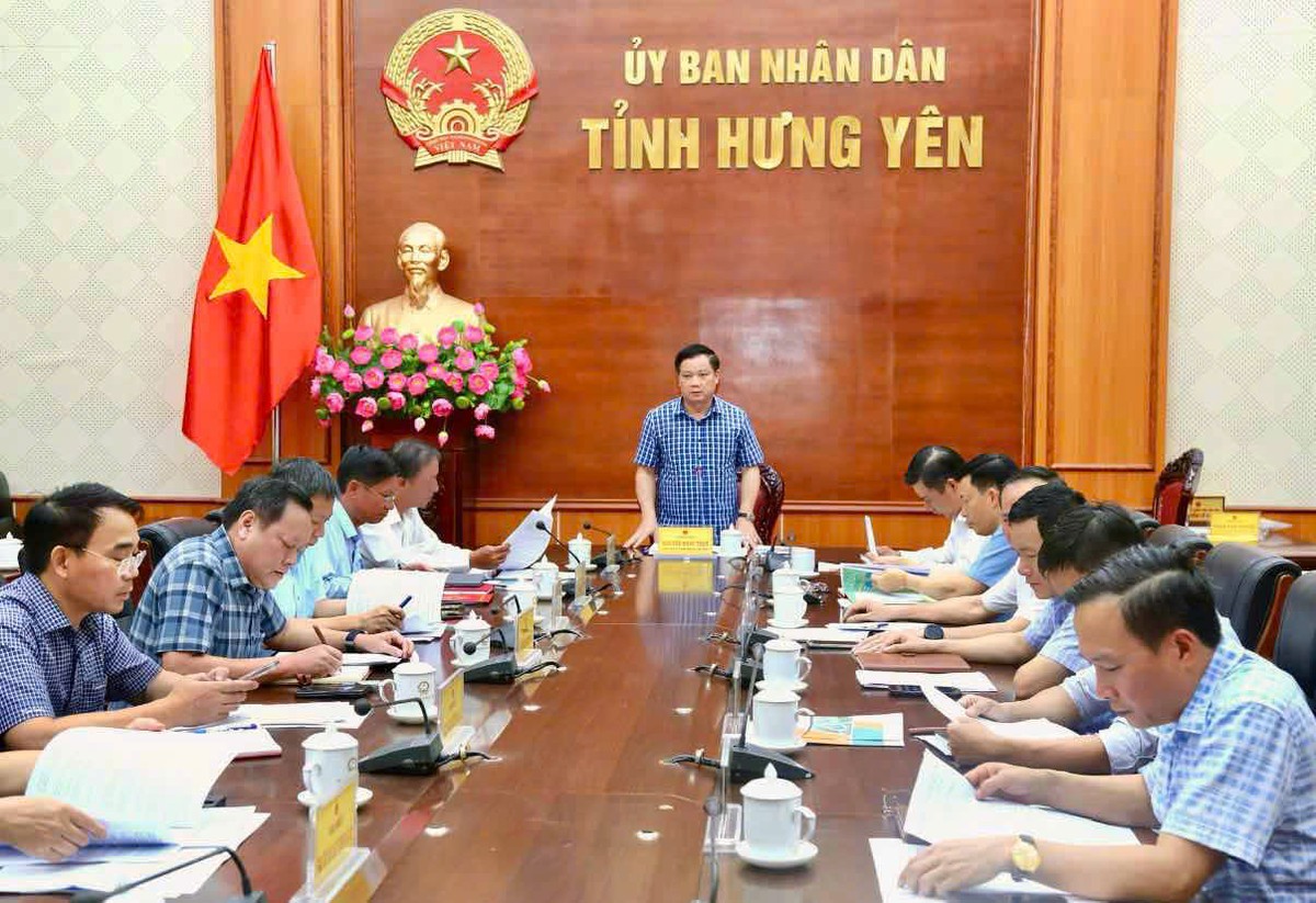 Ông Nguyễn Khắc Thận, Phó bí thư Tỉnh ủy, Chủ tịch UBND tỉnh chỉ đạo tại cuộc họp.
