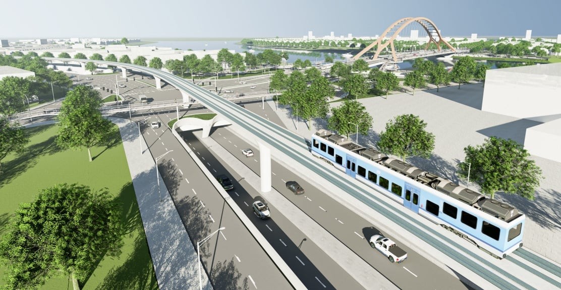 Phối cảnh cụm nút giao thông dẫn lên cầu Hòa Xuân sẽ được Đà Nẵng đầu tư (Ảnh: Sở Xây dựng).