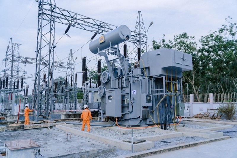 Máy biến áp T1, Trạm biến áp 110 kV Thạnh Đức được đóng điện trong nửa đầu năm 2025.