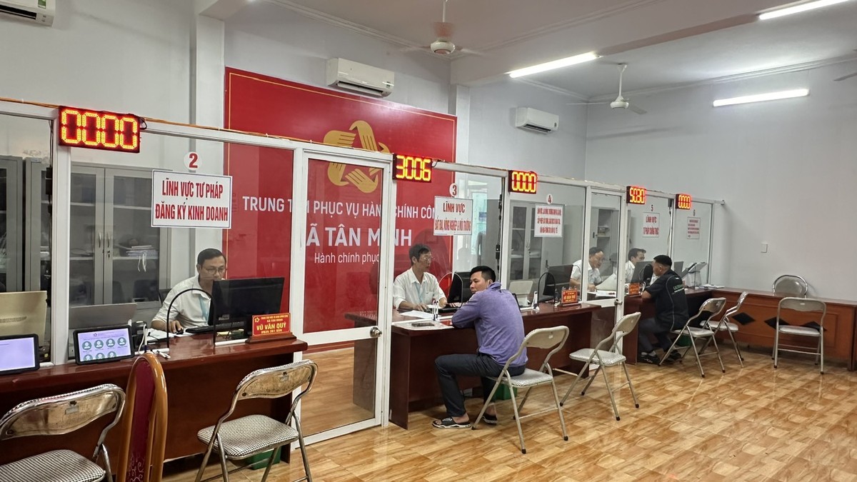 Trung tâm phục vụ hành chính công xã Tân Minh, thành phố Hải Phòng.