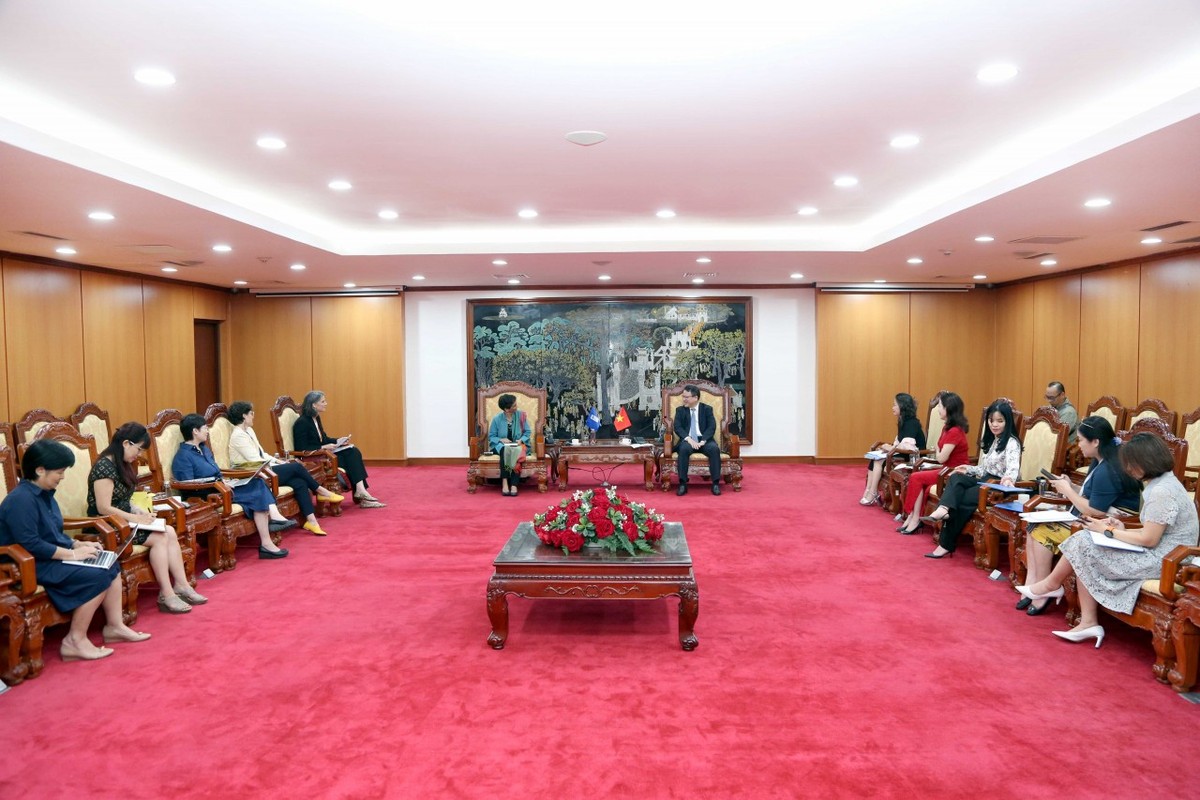 Toàn cảnh buổi tiếp. Ảnh: Đức Minh.