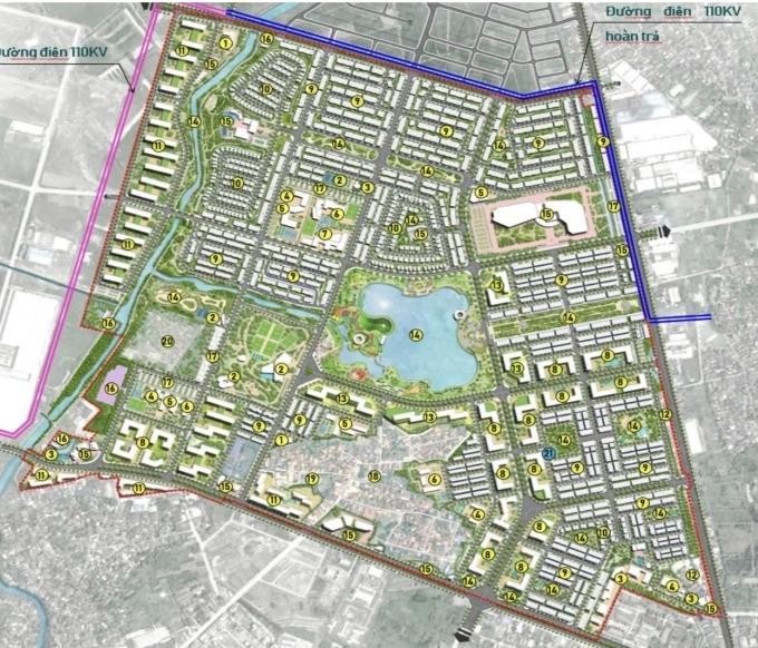 Sơ đồ Phân khu A, khu đô thị phía Bắc quốc lộ 5 thuộc Khu đô thị Phố Nối tại xã Mỹ Hào. Ảnh: CĐT Sơ đồ Phân khu A, khu đô thị phía Bắc quốc lộ 5 thuộc Khu đô thị Phố Nối tại xã Mỹ Hào. Ảnh: CĐT