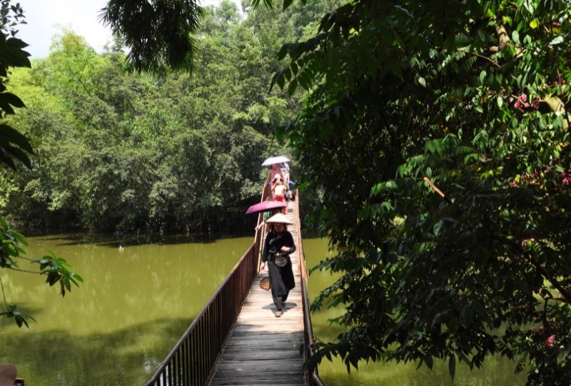 Bản làng Thái Hải được ví như "xứ sở hạnh phúc". Bản làng Thái Hải được ví như "xứ sở hạnh phúc".