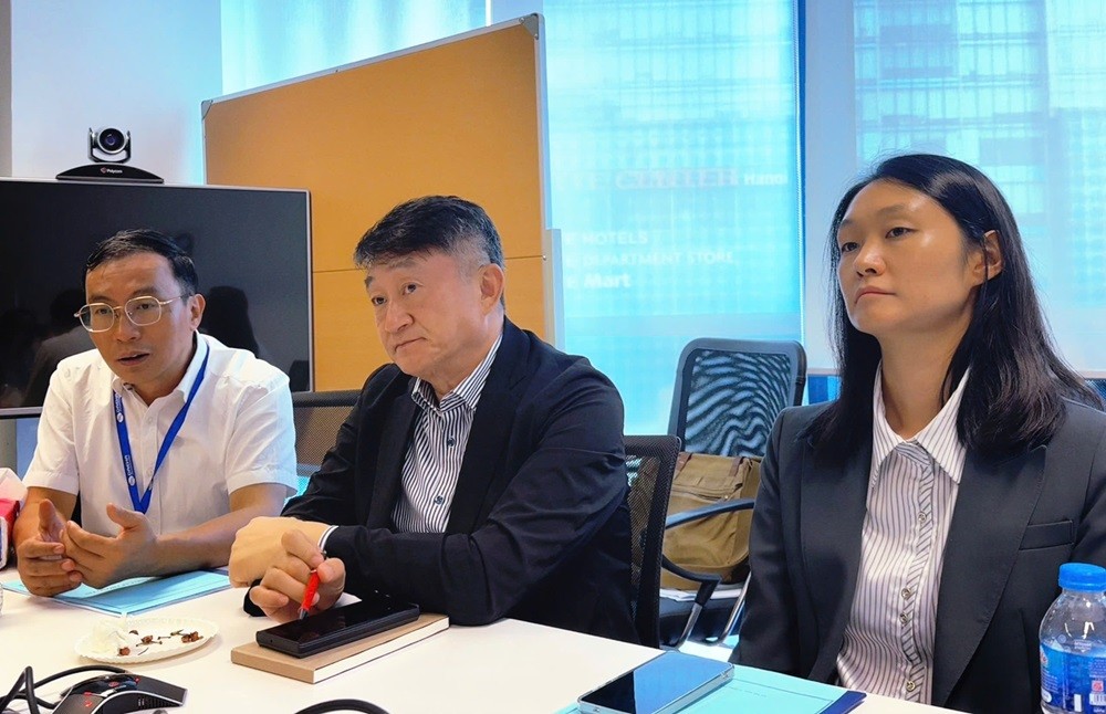 Đại diện lãnh đạo của POSCO VST tại cuộc gặp gỡ báo chí thông tin về hoạt động sản xuất và đầu tư của doanh nghiệp tại Việt Nam diễn ra vào chiều 16/9.