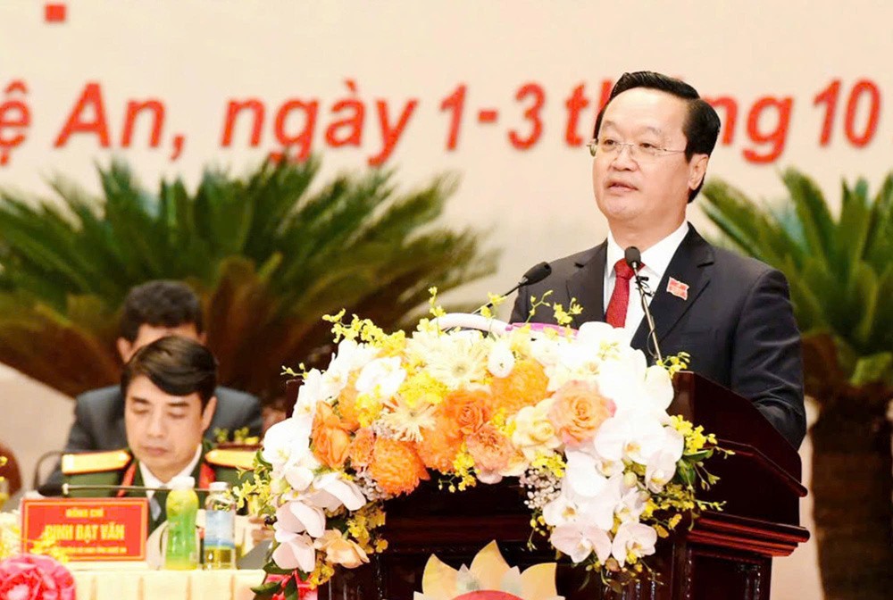 Bí thư Tỉnh ủy Nguyễn Đức Trung phát biểu khai mạc Đại hội. Bí thư Tỉnh ủy Nguyễn Đức Trung phát biểu khai mạc Đại hội.