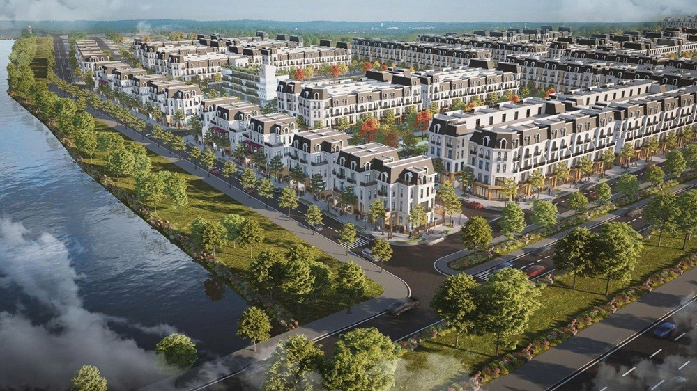 Phối cảnh Khu nhà ở xã hội Hoàng Huy Green River tại phường Thủy Nguyên.