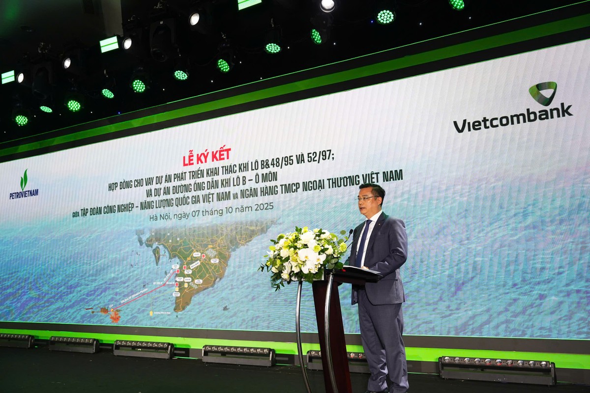 Ông Nguyễn Thanh Tùng, Chủ tịch HĐQT Vietcombank phát biểu Ông Nguyễn Thanh Tùng, Chủ tịch HĐQT Vietcombank phát biểu