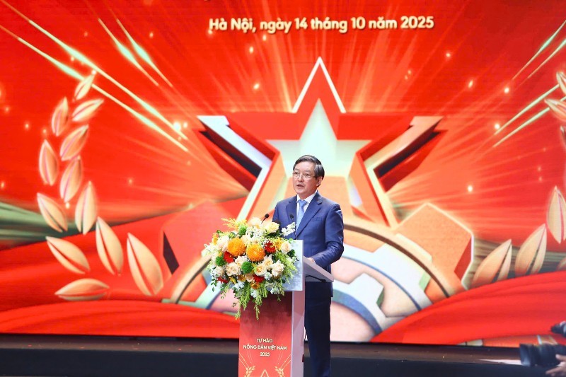 Ông Lương Quốc Đoàn, Chủ tịch Ban chấp hành Trung ương Hội Nông dân Việt Nam, phát biểu tại buổi lễ.