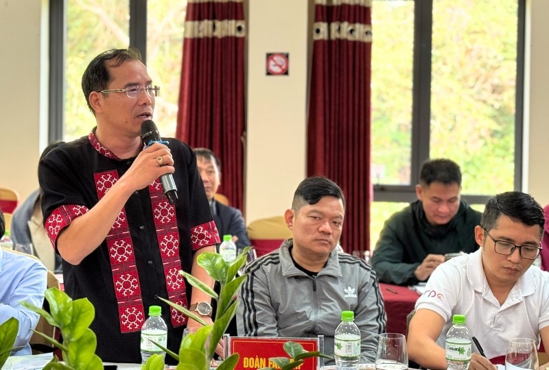 Ông Lương Duy Doanh, Giám đốc FiveStar Travel phát biểu.