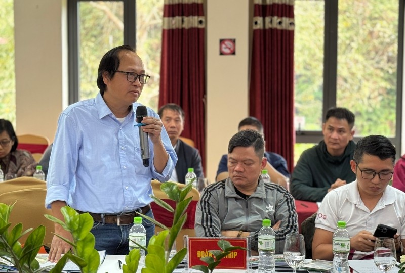 Ông Dương Xuân Tráng, Giám đốc Mai Việt Travel phát biểu.