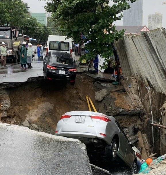 Công trình tại khu vực Khu đô thị Capital Square 3 xảy ra sự cố sụt lún.