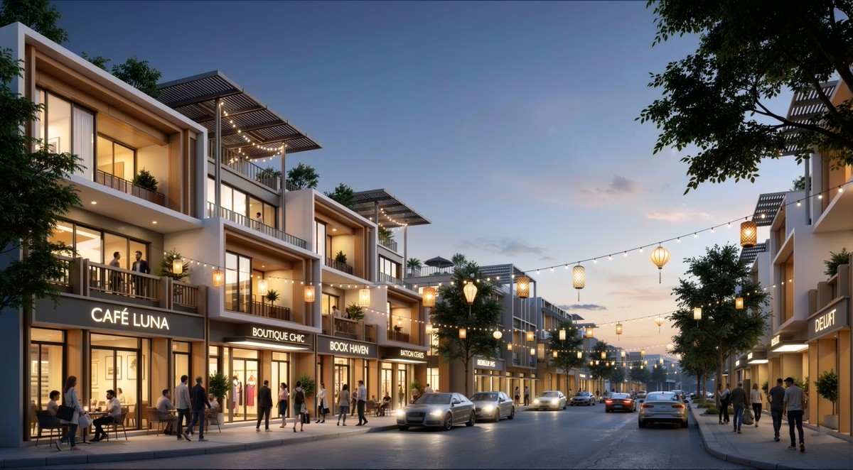 Đảo Nam được định hình là khu an cư – nghỉ dưỡng với các tòa tháp cao tầng, biệt thự và townhouse.