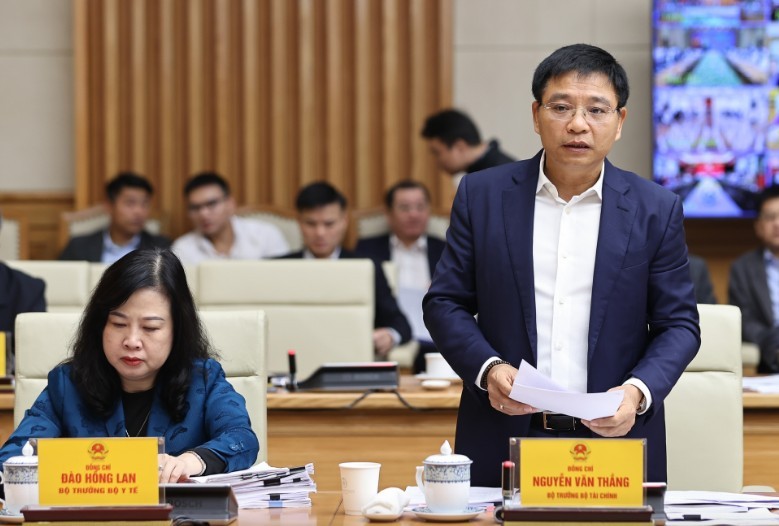 Bộ trưởng Bộ Tài chính Nguyễn Văn Thắng phát biểu tại Hội nghị. Ảnh: VGP Bộ trưởng Bộ Tài chính Nguyễn Văn Thắng phát biểu tại Hội nghị. Ảnh: VGP