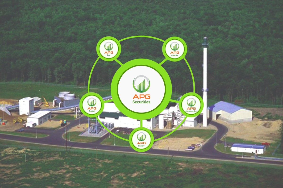 Phối cảnh nhà máy điện APG Energy trong khuôn viên của APG Construction