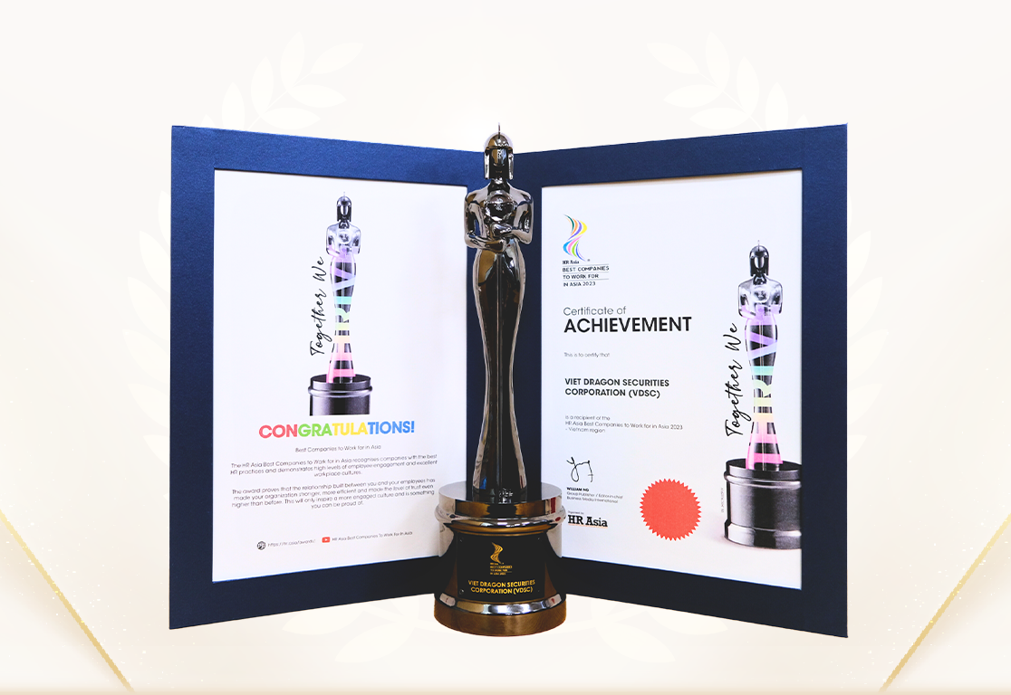 Rồng Việt là công ty chứng khoán duy nhất 2 năm liền đạt giải “Nơi làm việc tốt nhất Châu Á” Rồng Việt là công ty chứng khoán duy nhất 2 năm liền đạt giải “Nơi làm việc tốt nhất Châu Á”