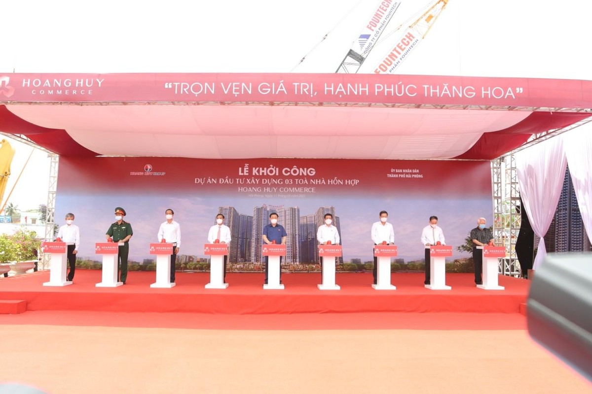 Dự án Hoang Huy Commerce mới được khởi công vài ngày trước Dự án Hoang Huy Commerce mới được khởi công vài ngày trước