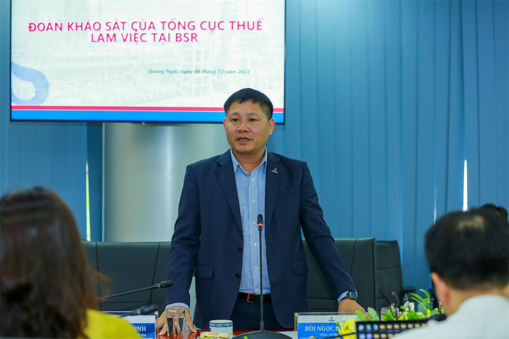 Ông Bùi Ngọc Dương - Tổng giám đốc BSR phát biểu tại buổi làm việc