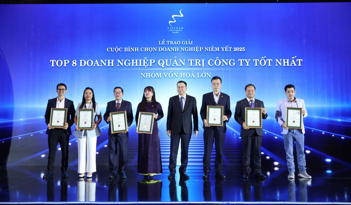 Top 8 doanh nghiệp quản trị công ty tốt nhất nhóm vốn hoá lớn (Ảnh: Lê Toàn)